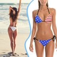 thumbnail image 2 of Maillot de Bain 2 Pièces Licol Chaîne Triangle Bikini Ensemble String Effronté Maillot de Bain, 2 of 8