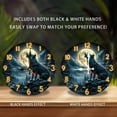 thumbnail image 2 of Wolf Howling at Full Moon Wall Clock 10-Inch Silent Wooden Wall Clock, Battery Operated (AA Batteries Not Included), Artistic Home Decor, 2 of 7