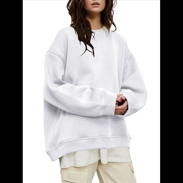Sudadera de Mujer con Cuello Redondo de Gran Tamaño Y2K, Suéter de Moda de Otoño e Invierno, Jersey. L