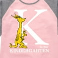 thumbnail image 3 of Dr. Seuss - K Is For Kindergarten - Youth Girls Raglan Graphic T-Shirt, 3 of 6