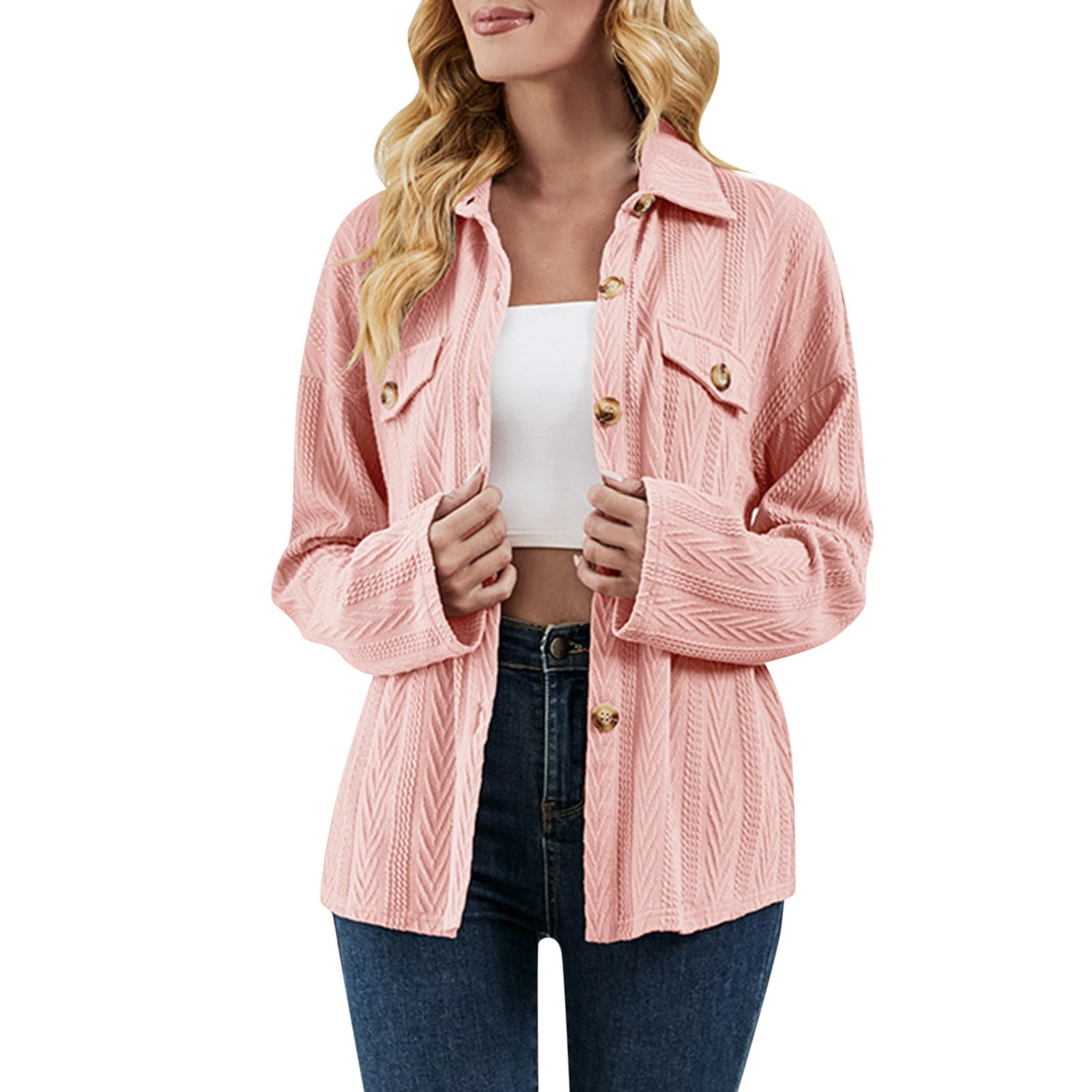 Fall 2021 Women Clothes The New Coats Casual Street Button Loose Long  Sleeved Corduroy Tops Jacket Coat Summer Tops Long Sleeve for Women Womens  Too Elbow Tee Shirts for Women - Walmart.com