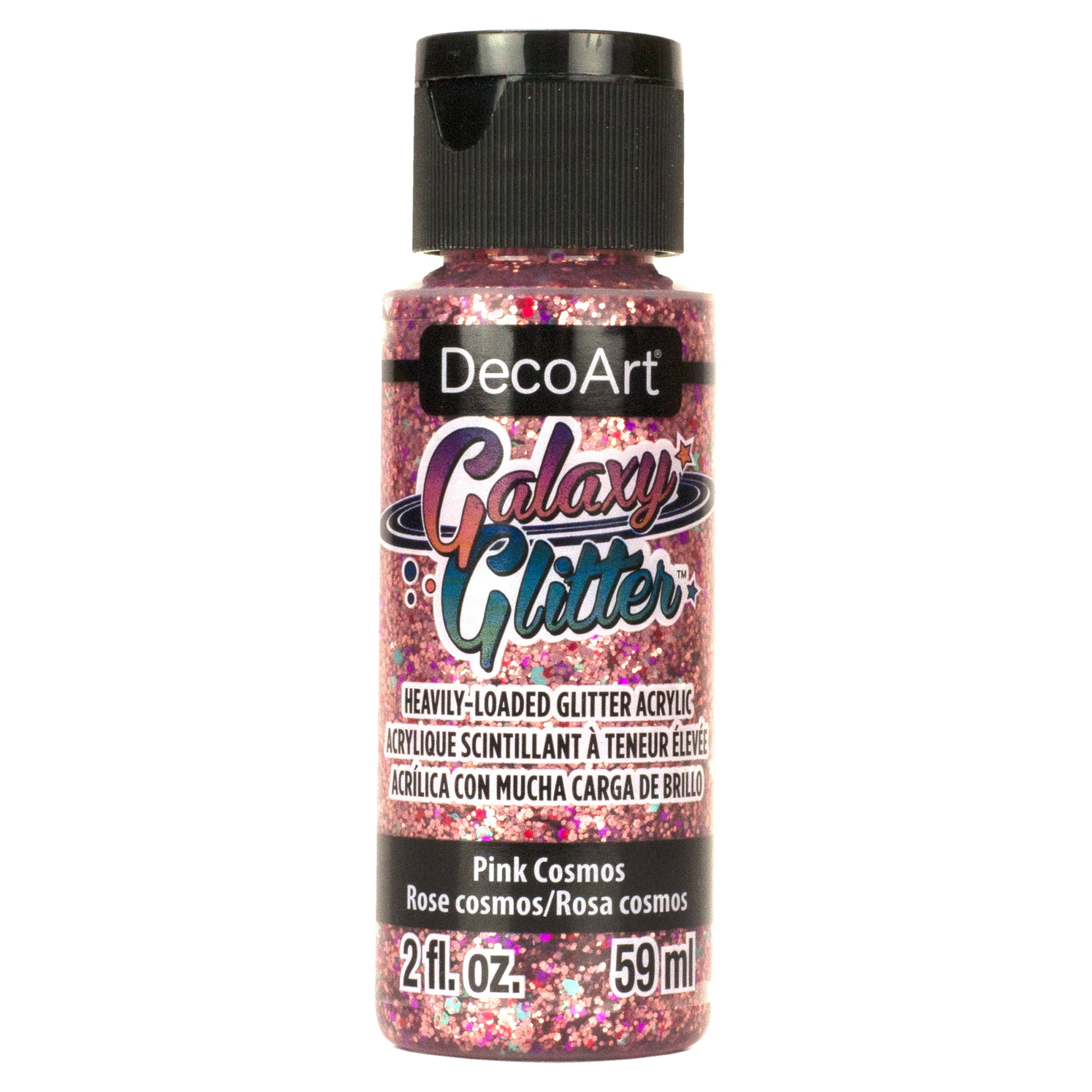 DecoArt Galaxy Glitter Paint - Pink Cosmos, 2 oz