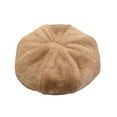 thumbnail image 1 of Woman Autumn Winter Warm Solid Color All-Match Berets Beanie Cap Faux fur Hat, 1 of 8