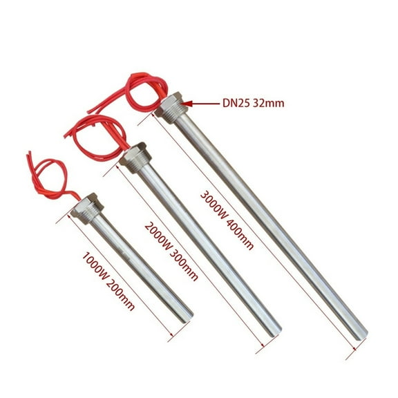 DN25 Cartridge Heater Stainless Steel Tubular Heater Immersion Water Heating Element 1kw/2kw/3kw