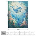 thumbnail image 4 of BCIIG Cartoon Shark Kids Throw Blanket,Tropical Fish Coral Seaweed Bed Blanket for Boys Girls,Underwater World Marine Life Fleece Blanket,Blue White Fuzzy Blanket,Baby Size   40x50in, 4 of 6