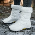 thumbnail image 6 of LASUDRAA Women's Snow Boots Warm Non-Slip Outdoor Mid-Calf Winter Boots Faux Fur Lining, White, 6 of 7