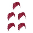 thumbnail image 1 of Sonducket Hijab musulmán con nudo turbante, gorro en espiral, diadema sólida, pañuelo elástico, gorro para pérdida de cabeza, accesorios Type5 NO5, 1 of 6