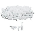 thumbnail image 3 of Plastic Cable Fixed Clips High Carbon Steel Nail Wire Clamp TV Phone Fixings 20mm, 3 of 9