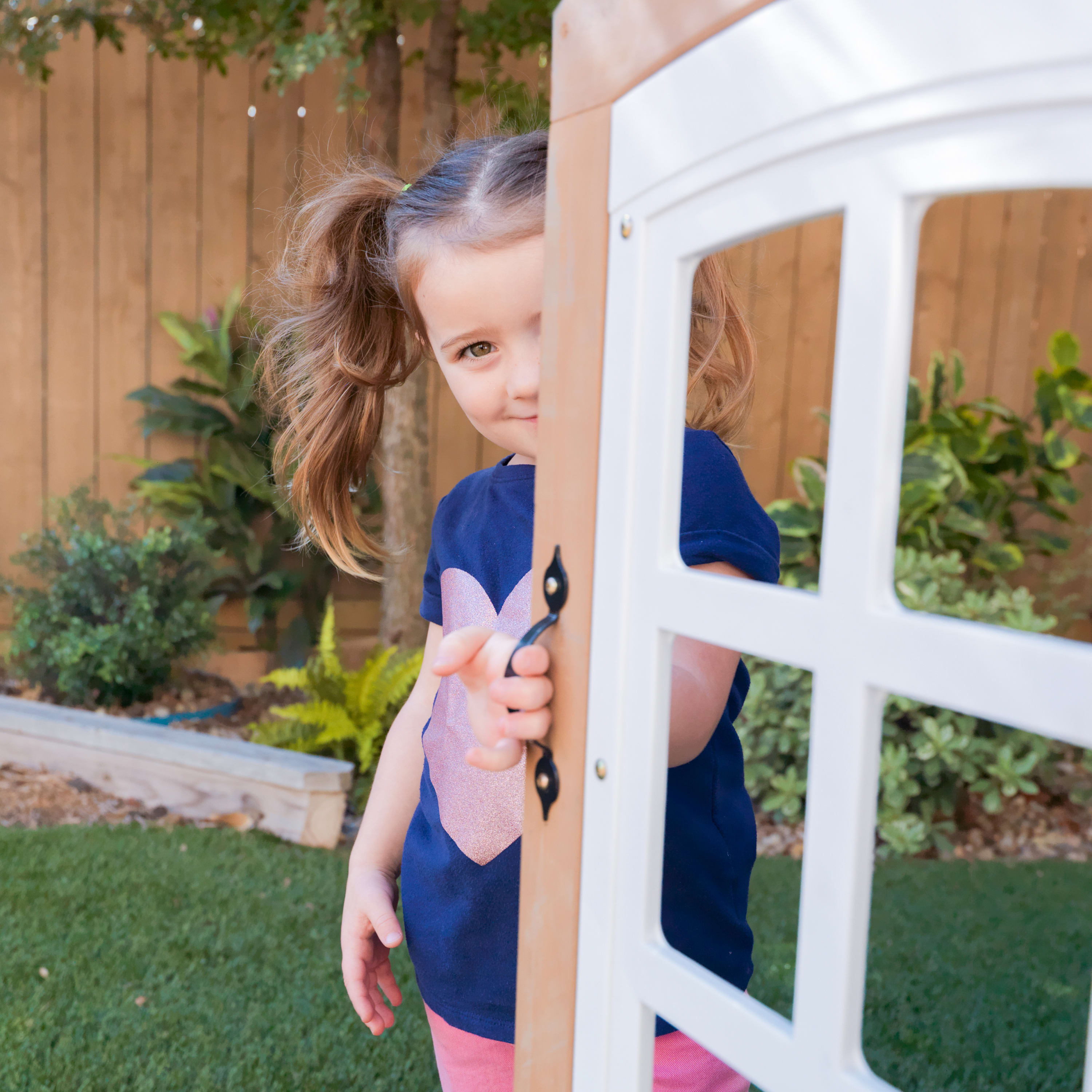 KidKraft Cooper Wooden Outdoor Playhouse with EZ Kraft Assembly™ & Magnetic Door