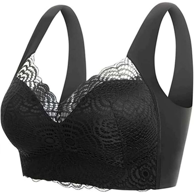 Slimory Lymphvity Detoxification and Shaping & Powerful Lifting Bra,Deep V  Lace Breathable Wirefree Push Up Bra (Color : Grey, Size : XXXX-Large) :  : Clothing, Shoes & Accessories