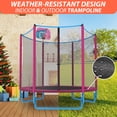 thumbnail image 5 of CITYLE Trampoline for Kids, No Gap Design 600LBS 66'' 5.5FT Toddler Trampoline Indoor Outdoor with Basketball Hoop, Mini Small Trampoline with Enclosure, Christmas Gifts for Toddlers, Boys & Girls, 5 of 8