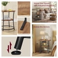 thumbnail image 6 of LEDREM Modern 2 Tier Round Accent Table, Metal Nightstand with Charging Ports, Compact Side Table with Storage, 66lb Capacity, Easy Assembly, for Apartment, Dorm, Home Office, Living Room, 6 of 6