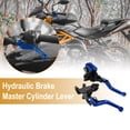 thumbnail image 2 of Unique Bargains 1 Pair Brake Master Cylinder Hydraulic Handlebar Brakes Lever 22 mm Blue, 2 of 7