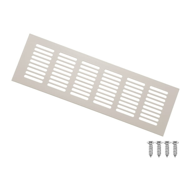 Cubierta de Ventilación para Puerta, Rejilla de Ventilación de Aluminio de 9.8" x 3.1" con Tornillos para Gabinete (Gris)