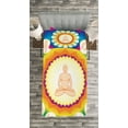 thumbnail image 3 of Ambesonne Yoga Quilted Bedspread Set 2 Pcs, Yogi Lotus Posture Poses, Twin Size, Multicolor, 3 of 3
