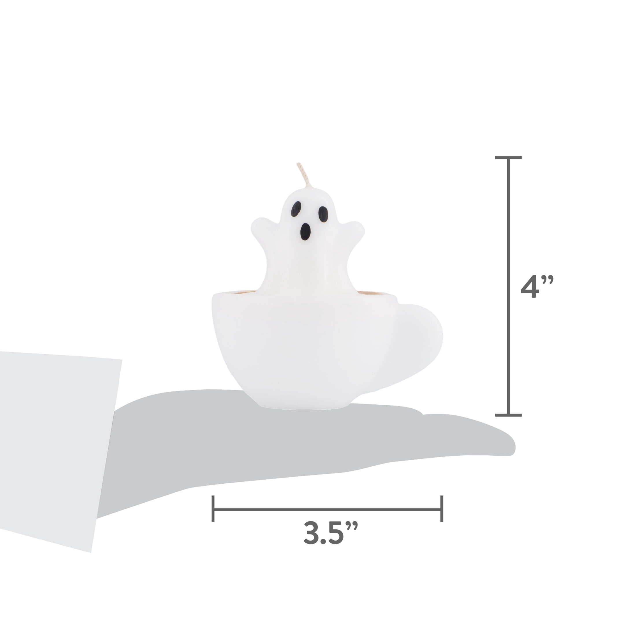 Ghost in Coffee Cup Candle, White, Halloween by Way To Celebrate