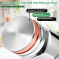thumbnail image 3 of Walchoice 8 Quart 18/10 Stainless Steel Stockpot with Glass Lid, Extra Large Soup Pot Cookware with Measuring Markings for Cooking Simmering Stewing, Dishwasher Safe, 3 of 7