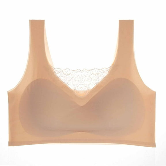 Hfnxid Sports Bras for Women ,Women Bra Lingerie Seamless Plus Size OnePiece Elastic Comfort Vest Bra Underwear