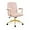 Pink, variant on ZALIX Velvet Office Desk Chair with Armrests and Wheels, Modern Upholstered Vanity Chairs with Gold Base, Height Swivel Home Task Chair for Bedroom, Study, Living Room, Work, Pink