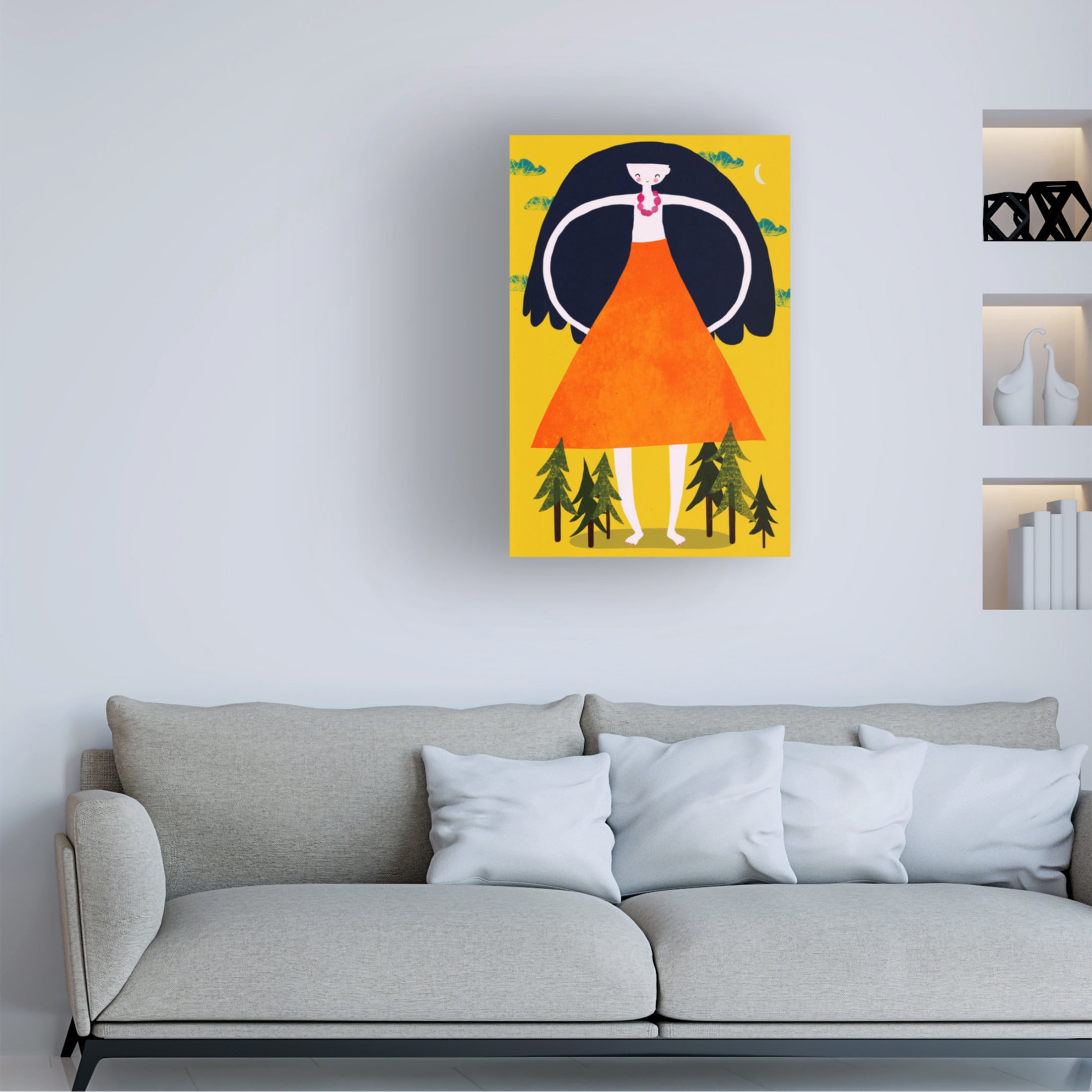 Canvas Wall Art - Treechild 'Girant Girl' Wall Art for Living Room, Bedroom, or Office D?cor by Trademark Fine Art - 30 x 47 Inches