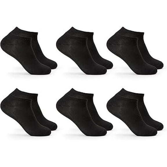 Keds Women's Low Cut Flat Knit Socks, 6-Pack, One Size Fits Most (6-10), Black