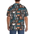 thumbnail image 3 of Honeii Coffee Lover Print for Men's Short-Sleeved Button-Up Collared Shirt Featuring A Pocket, Perfect for Beach Vacations, And Travel Adventures.-XX-Large, 3 of 5