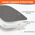 thumbnail image 5 of Chair Cushions for Dining Chairs, D-Shaped Seat Cushions with Removable Washable Cover and Ties, Chair Pads for Kitchen, Indoor Dining Room, Patio Chairs, 17'' x 16'', Set of 4, Dark Grey, 5 of 14
