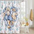 thumbnail image 4 of Fabric Shower Curtain, Summer Ocean Blue Seashell Starfish Coral Seaweed Shower Curtains with 12 Hooks Waterproof Machine Washable Bath Curtains for Bathroom, 48x 72in, 4 of 6