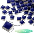 thumbnail image 2 of Azulejos de mosaico cuadrados de 100g, azulejos de mosaico de cerámica, 0.4 x 0.4 pulgadas, azul oscuro, 2 of 7