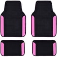 thumbnail image 1 of Rainbow Waterproof Universal CAR Floor MATS (Black and Light Pink Color), 1 of 8
