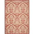 thumbnail image 4 of SAFAVIEH Courtyard Yvette Floral Indoor/Outdoor Area Rug, Red/Natural, 7'10" x 7'10" Square, 4 of 10