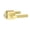 Gold, variant on Square Privacy Door Levers Heavy Duty Keyless Handle for Interior Bathroom Closet