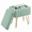 Mint Green, variant on ZUNMOS Ottoman Vanity Stool Chair, with Storage, Modern Style Faux Fur Seat with 4 Metal Legs & Non-slip Feet for Living Room, Bedroom, White