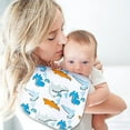 thumbnail image 6 of 2-in-1 Baby Bibs & Burp Cloths Set, 3-Layer Design, Large Size, Super Absorbent, 100% Organic Cotton, Soft & Comfortable，12-Pack, 6 of 6