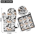 thumbnail image 6 of Dachshund Footprint Kitchen Oven Mitt and Pot Holder Sets 4 Pcs for Baking, Cooking and Grilling, Heat Resistant Up To 392 °F, 6 of 7