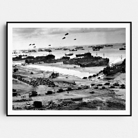 POSTER Normandy Invasion D-Day June 1944 World War Two D Day USA Wall Art Poster Print-8x12-UNFRAMED