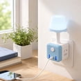 thumbnail image 5 of Multifunctional LED Desk Lamp with Power Strip – Wall Plug Night Light with USB A USB C Outlets – Touch Control Dorm Room Office Bedside Lamp, 5 of 8