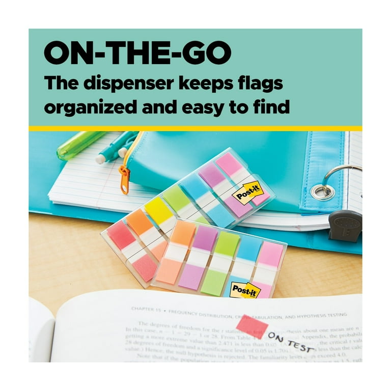 Post-it Flags Dispenser Combo pack, Multicolor, 320 Flags