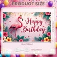thumbnail image 2 of Pink Flamingo  Banner Tropical Floral Birthday Backdrop Golden Crown String Lights Birthday Display for Girls' Birthday Parties Indoor Events Photo Shoots, 2 of 8