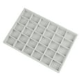 thumbnail image 3 of REGALWOVEN Velvet Accessory Organizer Trays, Holder with Removable Dividers for Drawers Grey 30 Grid Tray, 3 of 7