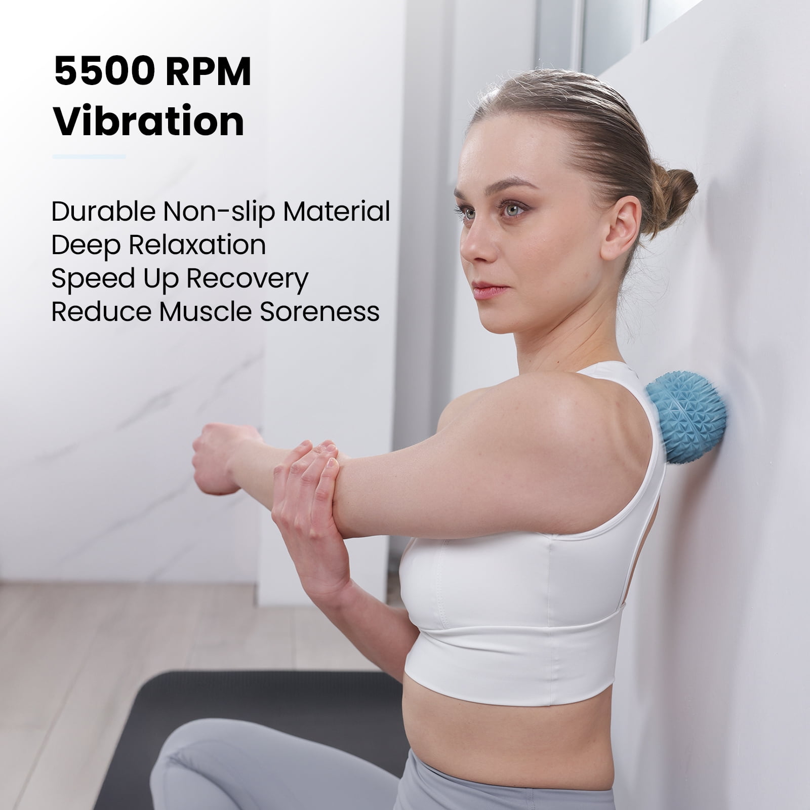 Bob and Brad Vibrating Massage Balls,Deep Tissue Relieving Muscle & Pressure for Neck Back Leg Pain Relief Fitness Balls