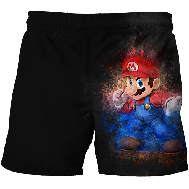 Mario Game Series Peripheral Shorts Pattern Boys' Beach Shorts-YOUYOU