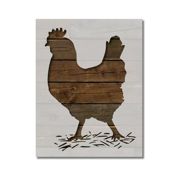 Chicken Feed Hay Stencil Template Reusable 8.5 x 11 for Painting on Walls, Wood, Etc. By Stencilville