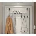 thumbnail image 7 of Over The Door Hooks, Over The Door Hanger for Hanging, Over Door Towel Rack Coat Rack Hanger Hooks for Clothing, Anti-Rust Overdoor Organizer Rack with 7 Hooks for Bathroom Bedroom Hat Purse Robe, 7 of 7