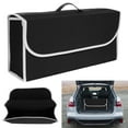 thumbnail image 2 of Soft Felt Car Bag Organizer Folding Car Storage Box Case seat Trunk Non Slip Fireproof with Handle Collapsible Space Saving for Fire Extinguishers Repair Tools Toys 19” x 9.4” x 6.2”(Dark, 2 of 11