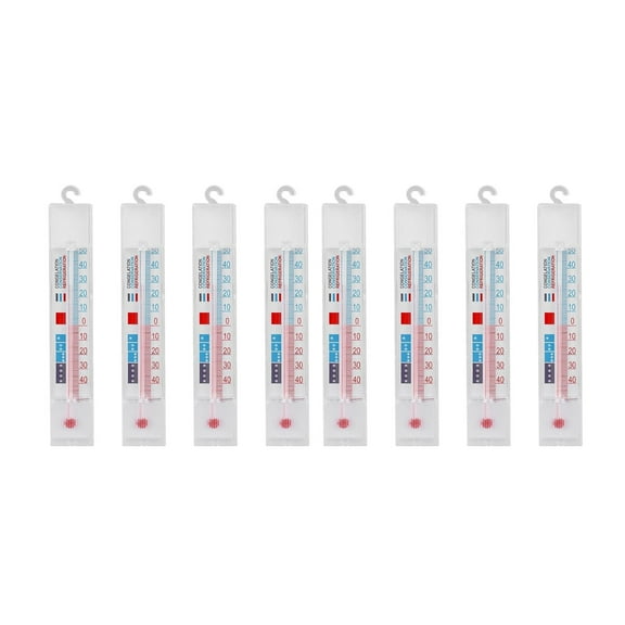 8/10Pieces Plastic Fridge Thermometers with Hook Plastic Thermometers Suitable for Accurate Temperature Monitoring