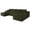 Green, variant on DEALTOPS 134" Corduroy U-Shape Modular Cloud Couch, Double Chaise Sectional Sofa with Cup Holders, Black