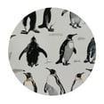 thumbnail image 4 of Orinice Penguins Round Table Cover Stain Resistant Washable Indoor Outdoor Tablecloth Kitchen Dining Wedding Parties Picnic Farmhouse 100% Polyester Fiber 46-50, 4 of 8