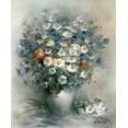 thumbnail image 2 of Haenraets, Willem 15x17 Black Ornate Wood Framed with Double Matting Museum Art Print Titled - Flower bouquet, 2 of 4