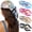 Flower-Pink+Blue+Khaki+Black, variant on Square Dressy Lightweight Silk Satin Headscarf Bandana Small Floral Print Multicolor 4 Pack